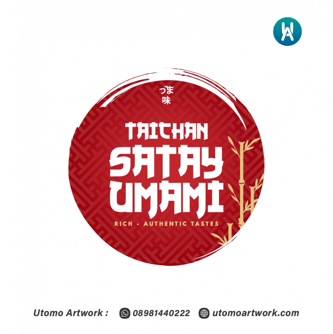 Desain Logo Taichan Satay Umami