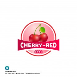 Desain Logo Cherry Red