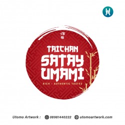 Desain Logo Taichan Satay Umami