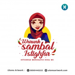 Desain Logo Warunk Sambal Istighfar